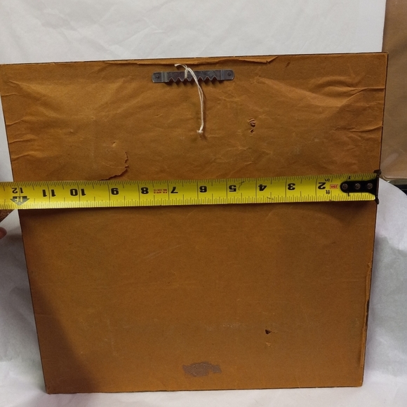 Framed Needlepoint Little Dutch Girl with Basket Of Flowers 12x12" - Picture 6 of 6